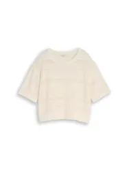 Knit open structure pullover female