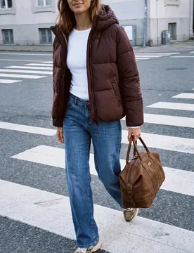 Street One Kurze Puffer Jacke mit Kapuze female Rot - Street One Studio - FashionsVida