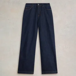 Ayla Organic Wide Leg Jeans - Dark Denim