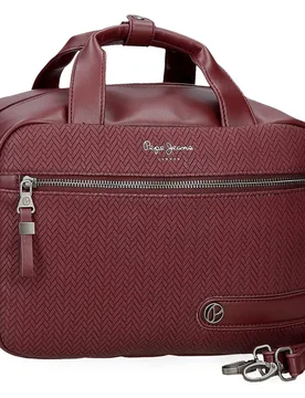 Neceser bandolera Sprig con bolsillo frontal en burdeos - Pepe Jeans - FashionsVida