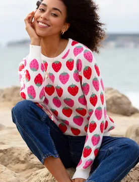 Womens Puncknowle 100% Organic Cotton Knit Jumper - - Size: XL - Kite Clothing - FashionsVida