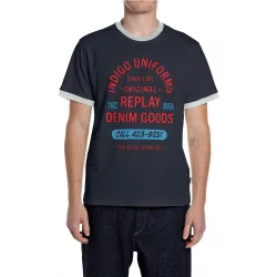 Camiseta de hombre de manga corta con dibujo frontal