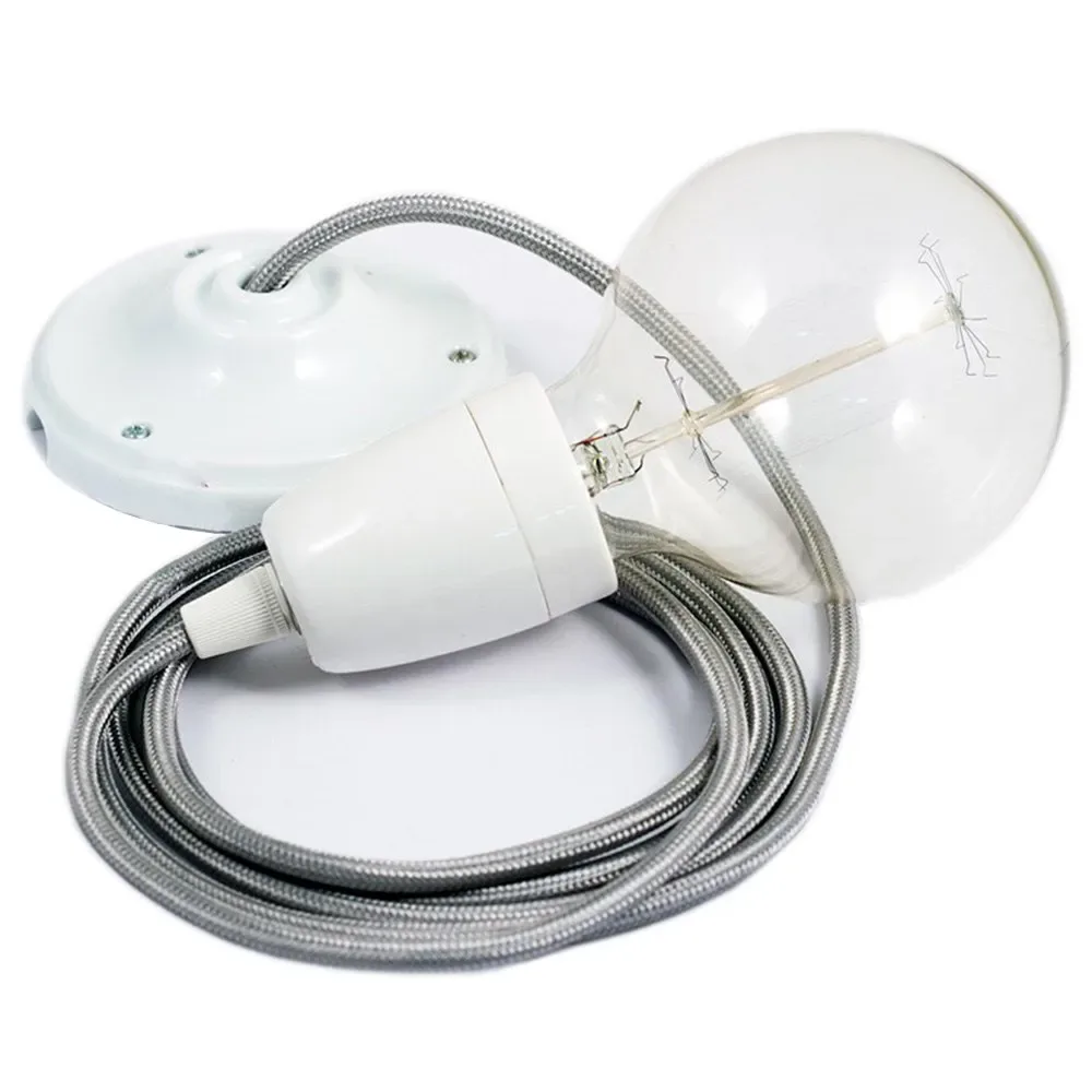 Cables Suspension Luminaire Rm02 Diy 2 M Silver / White One Size - Creative - FashionsVida