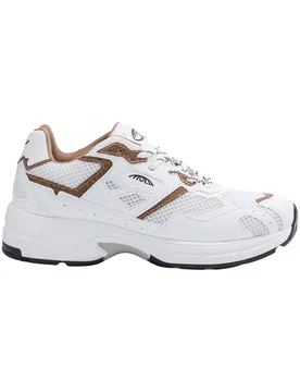 Chaussures légères en biomatériaux - Rush White & Brown Palm en Coton - Taille 42 - Marron - MoEa - FashionsVida