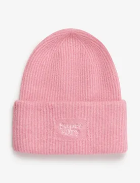 Superdry Damen Weiche Rippstrick-beanie Pink - Größe: 1Größe - 29.99 - FashionsVida