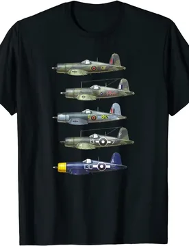 World War II fighter print summer cotton O-neck short sleeve T-shirt - Aliexpress - FashionsVida