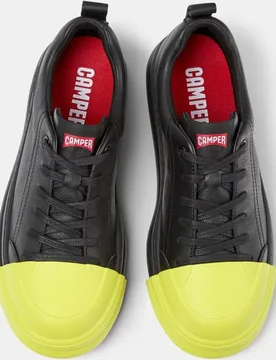 Zapatillas de piel de mujer junction runner lisas con cordones - Camper - FashionsVida