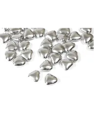 Schoko-Dragees Mini-Herz Silber 250g 1,5cm