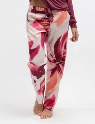 Cotton Modal Floral Print Pyjama Bottoms Pink Mix female