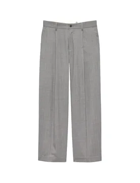 Wool after trouser pantaloni sartoriali gamba dritta - grey/pink pinstripe - NEW AMSTERDAM SURF ASSOCIATION - FashionsVida