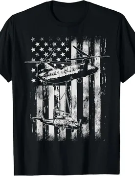 Vintage Chinook Helicopter American Flag T-Shirt 100% Cotton O-Neck Short Sleeve Summer Casual Mens T-shirt Streetwear - Aliexpress - FashionsVida