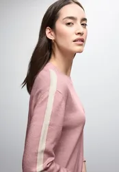 Pullover mit Gallonstreifen female Rosa