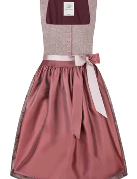 Dirndl Sunja (bordeaux, Gr. 36) von Heimatgwand für Damen, Mieder: 100% Baumwolle, Rock: 100% Polyester - Stockerpoint - FashionsVida