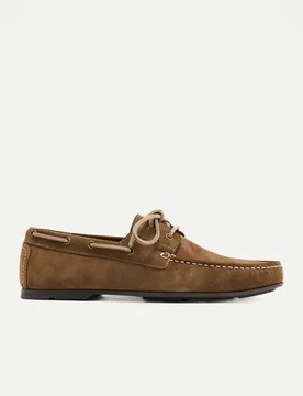 Mocasines de hombre en ante con suela de goma - Emidio Tucci - FashionsVida