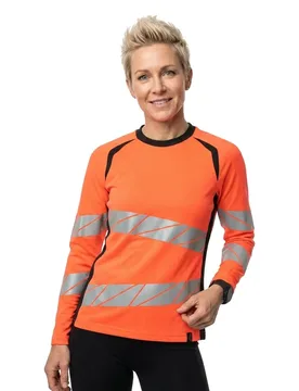 T-shirt à Manches Longues Accelerate Safe 19091 Hi-Vis Red / Dark Navy M - MASCOT - FashionsVida