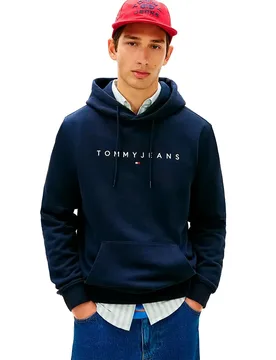 Felpa Con Cappuccio Dm0dm2076 Dark Night Navy / Sweet Blue L - Tommy Jeans - FashionsVida