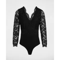 Blusa de mujer de encaje con body