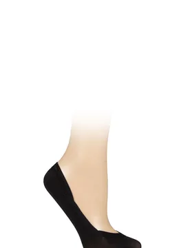 Pair Black Elegance Step Invisible Shoe Liner With Anti-Slip Ladies 5.5-6.5 Ladies - - Black - Size: Small - Falke - FashionsVida