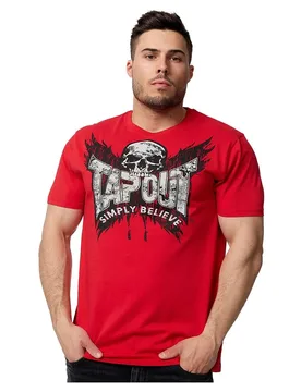 T-shirt à Manches Courtes Creston Red / Black / Silver 2XL - TapouT - FashionsVida
