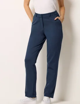 Women's Ponte Tailored Trousers in Mid Navy Size: 12 - Mid Navy - Size: 12 - M&Co - FashionsVida