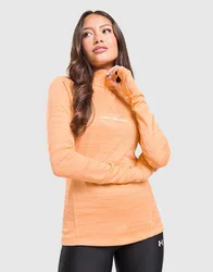 Tech Tiger 1/4 Zip Top Damen - Damen, Orange - female - Size: XS