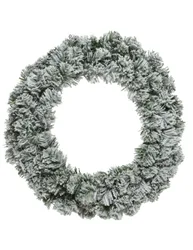 Adventskranz schneebedeckt gürn-weiß 50 cm