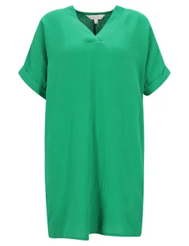 Apricot Tetra Cotton Vneck Oversize feale - M - FashionsVida
