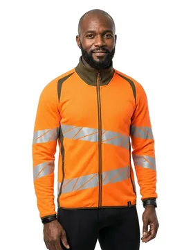 Sweat-shirt à Zip Accelerate Safe 19184 Hi-Vis Orange / Moss Green 4XL - MASCOT - FashionsVida