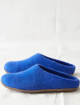 Mens Felt Suede Sole Mule Slippers - - Size: 11 - British Boxers - FashionsVida