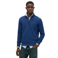 Maglione Con Mezza Zip Essentials Lapis Blue Marl L