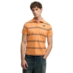 Polo A Maniche Corte Vintage Stripe Orange Stripe M