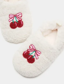 Kids' Badged Elastic Back Slippers (4 Small - 2 Large) Cream Mix Female - M&S - FashionsVida
