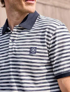 Street One Kurzarm Poloshirt in Piquéstruktur male Weiß - Street One MEN - FashionsVida