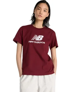 Maglietta A Maniche Corte Sport Essentials Logo Monarch Burgundy L - New Balance - FashionsVida