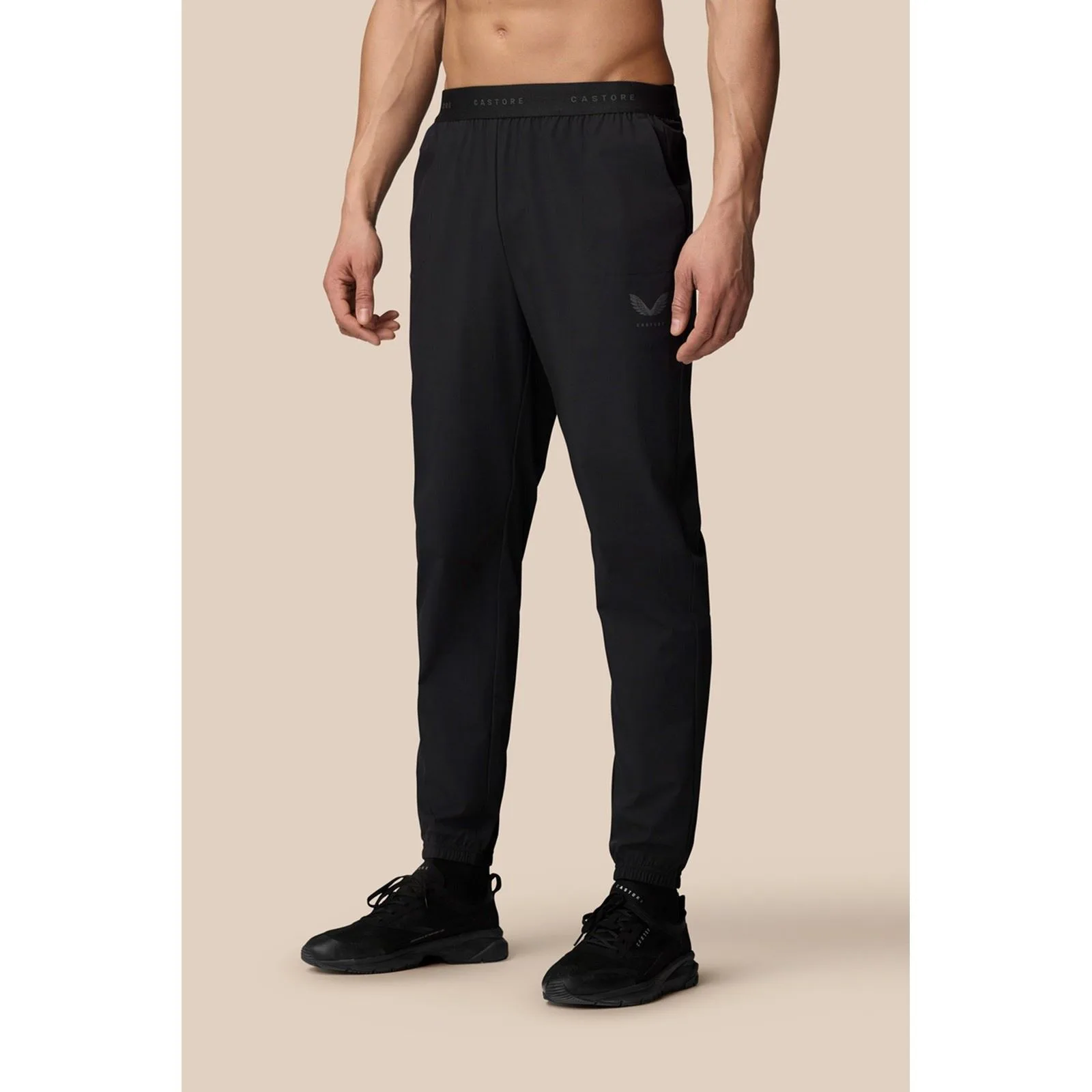 Woven Jogger Mens Black Joggers - Size Small - Castore - FashionsVida