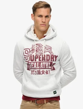 Superdry Herren Klassisches Athletic Hoodie Hellgrau - Größe: Xxl - 89.99 - FashionsVida