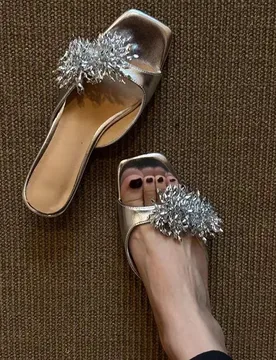 Slip on Footwear Ladies High Heels Female Slides Sandals Slippers Fashion Luxury Rhinestones Women Thin Heels Pumps Shoes - Aliexpress - FashionsVida