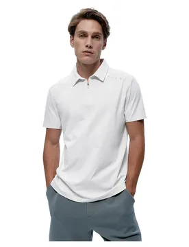 Polo à Manches Courtes Kariba White Chalk XS - Born Living Yoga - FashionsVida