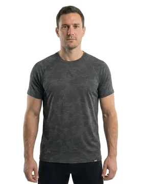 T-shirt à Manches Courtes Aerator Black Camo XS - Saxx Underwear - FashionsVida