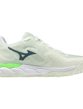 Wave Enforce Court Padel Shoes Phantom Green / White / Glowing Apple UK 4.5 - Mizuno - FashionsVida