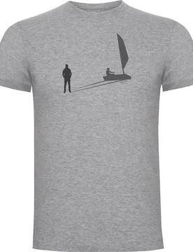 Shadow Sail Short Sleeve T-shirt Heather Grey 3XL Men - Kruskis - FashionsVida