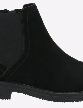 Maddy Memory Foam Leather Womens - Black Suede/leather - Size Uk 6 - Hush puppies - FashionsVida