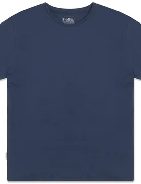 Ryn Boxy Plain T-Shirt - Navy - Silverstick - FashionsVida