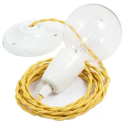 Cables Suspension Luminaire Tm10 2 M Yellow / White One Size