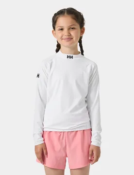 Junior's Waterwear Rashguard White 14 - White - Male - Helly Hansen - FashionsVida