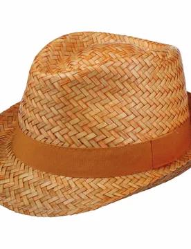 Valencia Trilby Straw Hat by - orange - Female - Size: M (56-57 cm) - Lipodo - FashionsVida