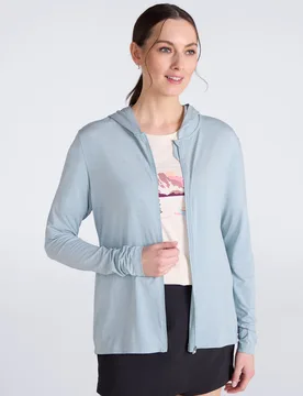 Sunguard Womens Zipped Hoodie - Green - Green - Size: 16 - EMS - FashionsVida