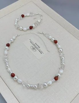 Statement Niche Design Retro Cultured Pearl Rosewood Irregular Clear Stone Hand-beaded Temperament Necklace Bracelet for Women - Aliexpress - FashionsVida