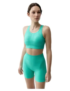 Top De Sport Lindy Seamless Miami Green L - Born Living Yoga - FashionsVida