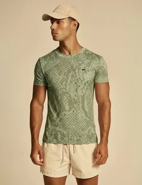 Musero Sport Camiseta de Cuello Redondo Ajustada al Músculo con Estampado para Gimnasio, Esenciales de Primavera y Verano, Ropa Deportiva para Gimnas - Shein - FashionsVida
